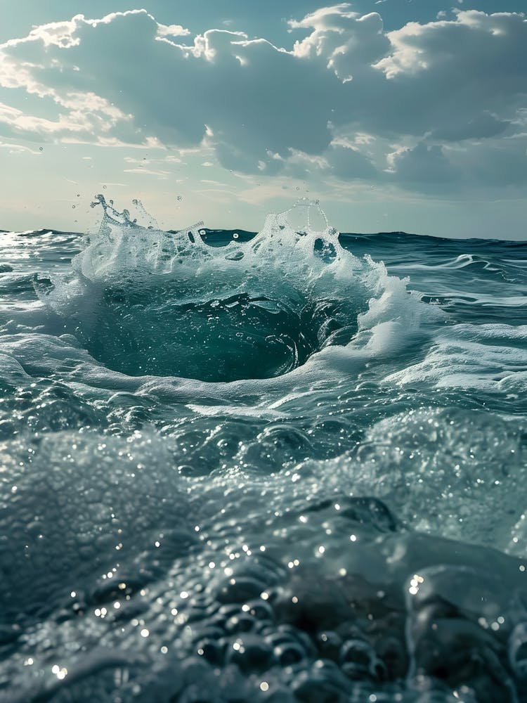 Water Splashing In The Ocean