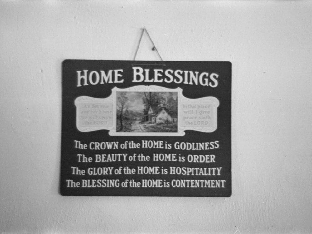 Untitled Photo, Possibly Related To Sign In J E Herbrandson S Farmhouse Near Estherville, Iowa By Russell Lee