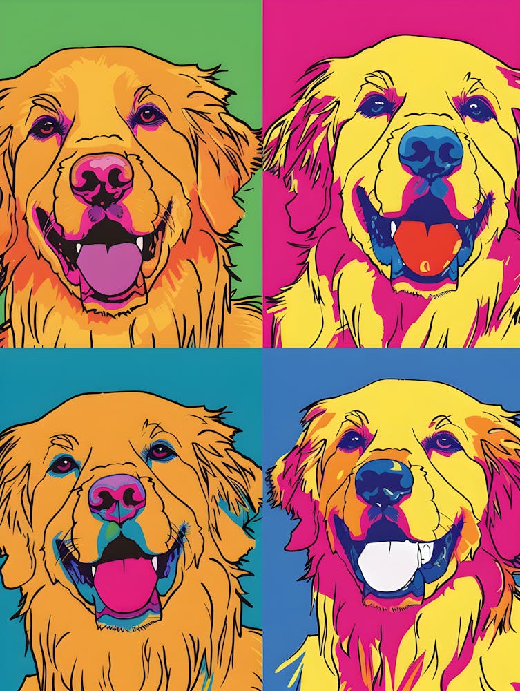 Golden Retriever Pop Art