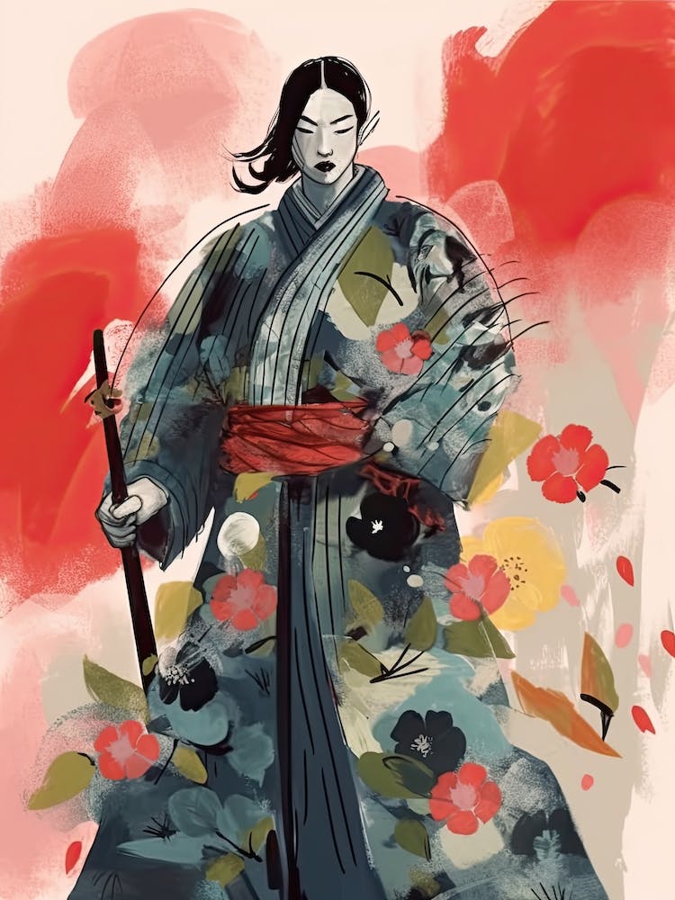 Female Samurai Onna Musha Illustration 9