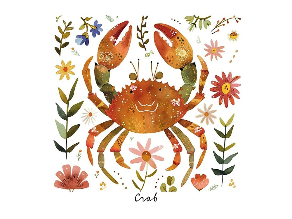 Little Floral Crab 2 Poster