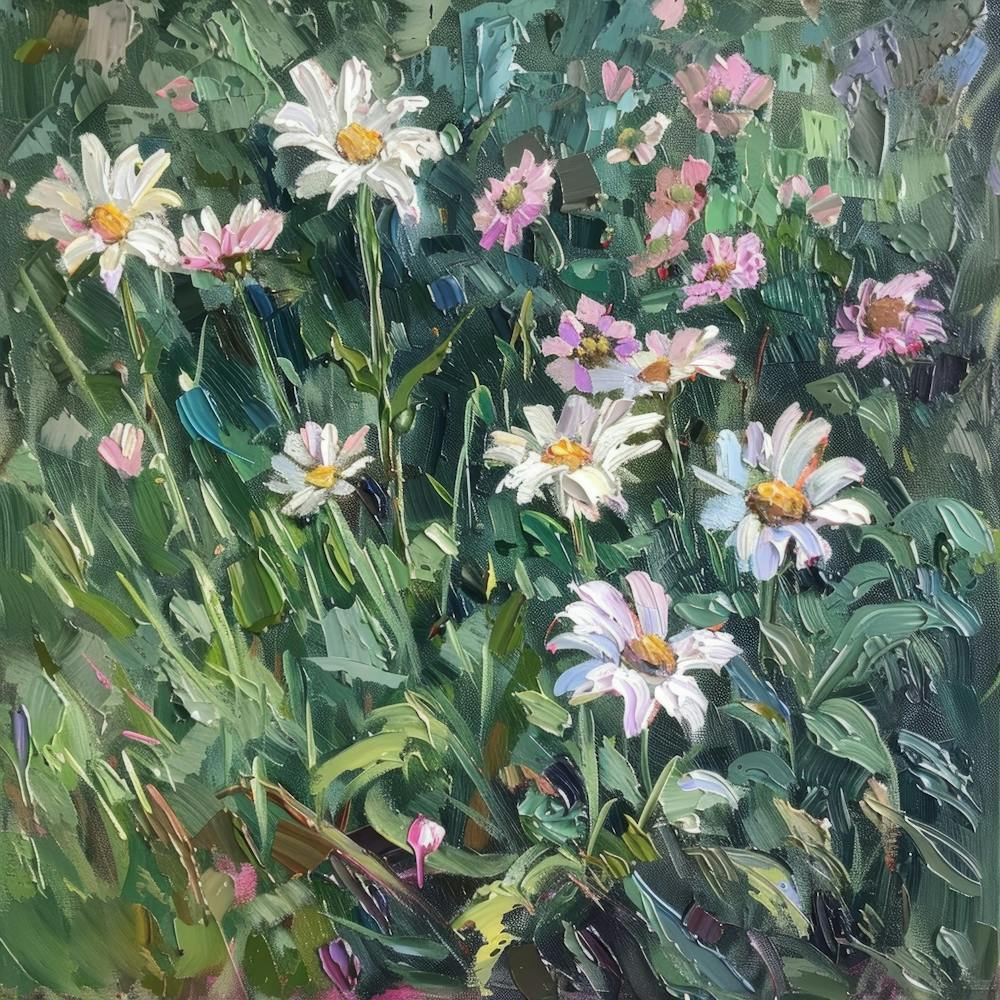 Daisies In The Garden