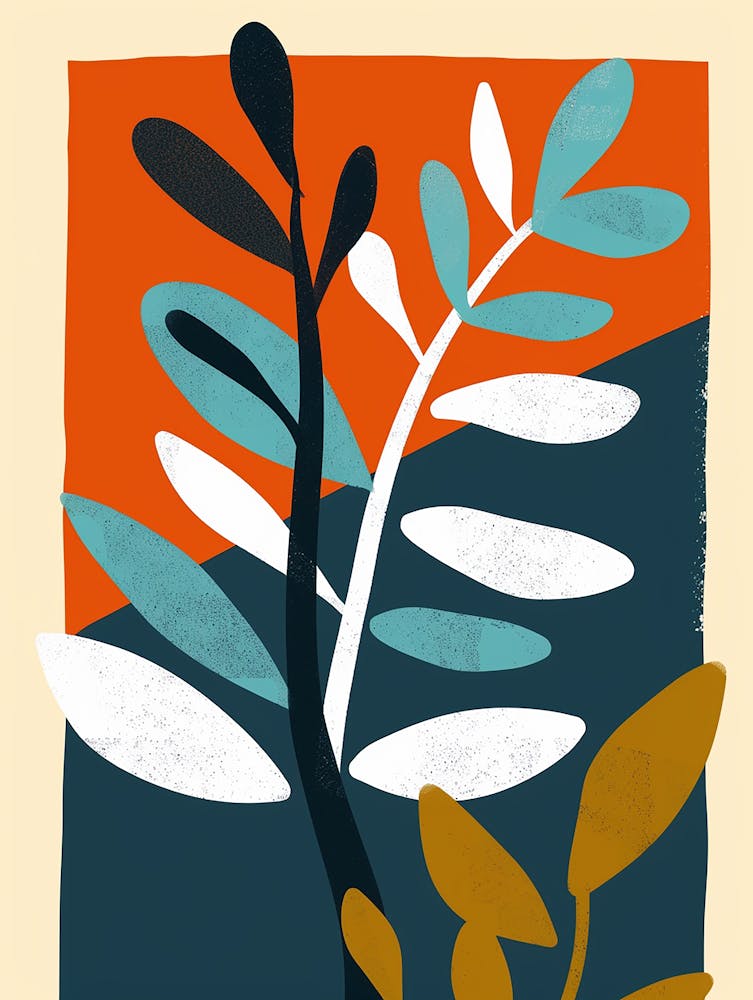 Abstract Leaf Print