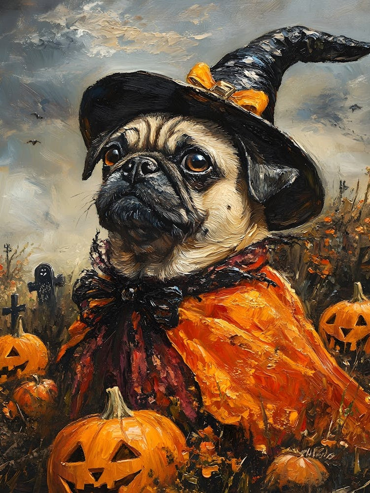 Halloween Pugs In Oil 5