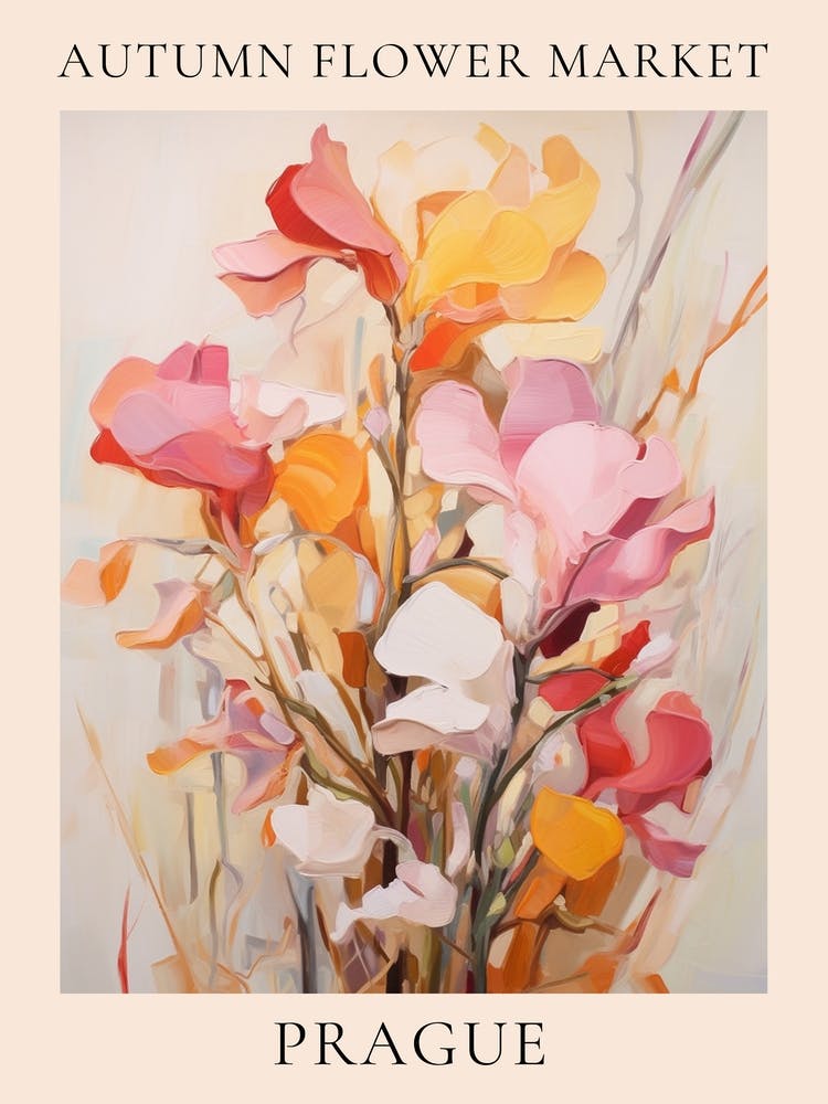 Autumn Flower Market Poster Prague 2