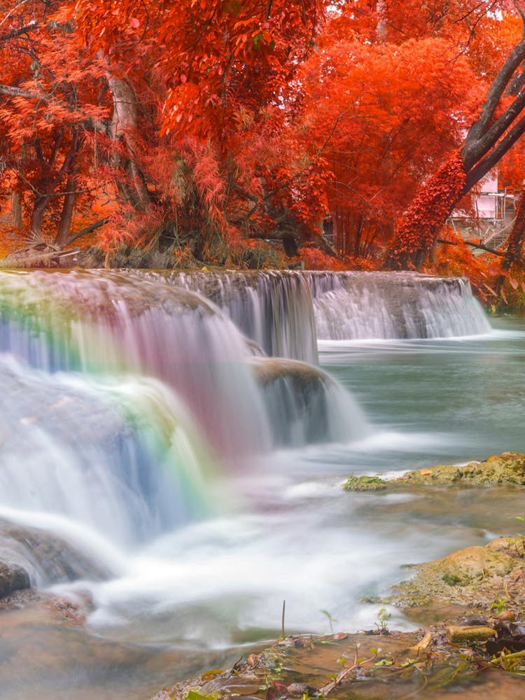 Rainbow Waterfall In Thailand