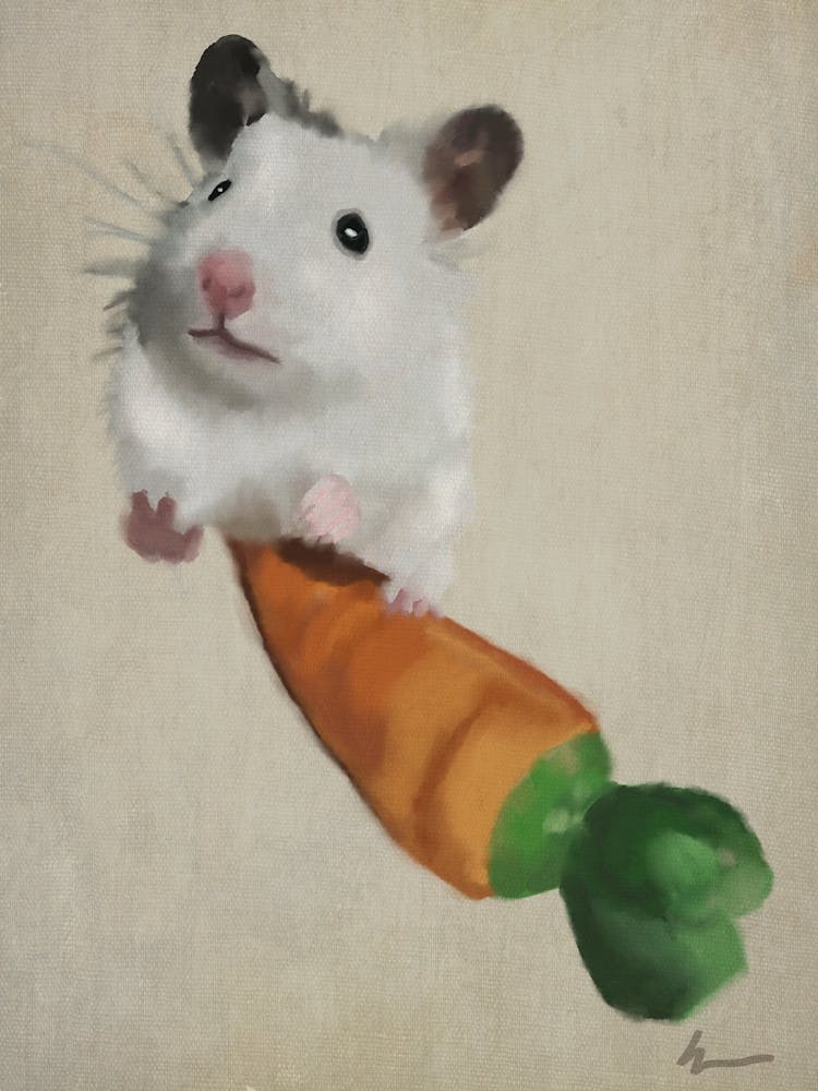 Hamster On Carrot
