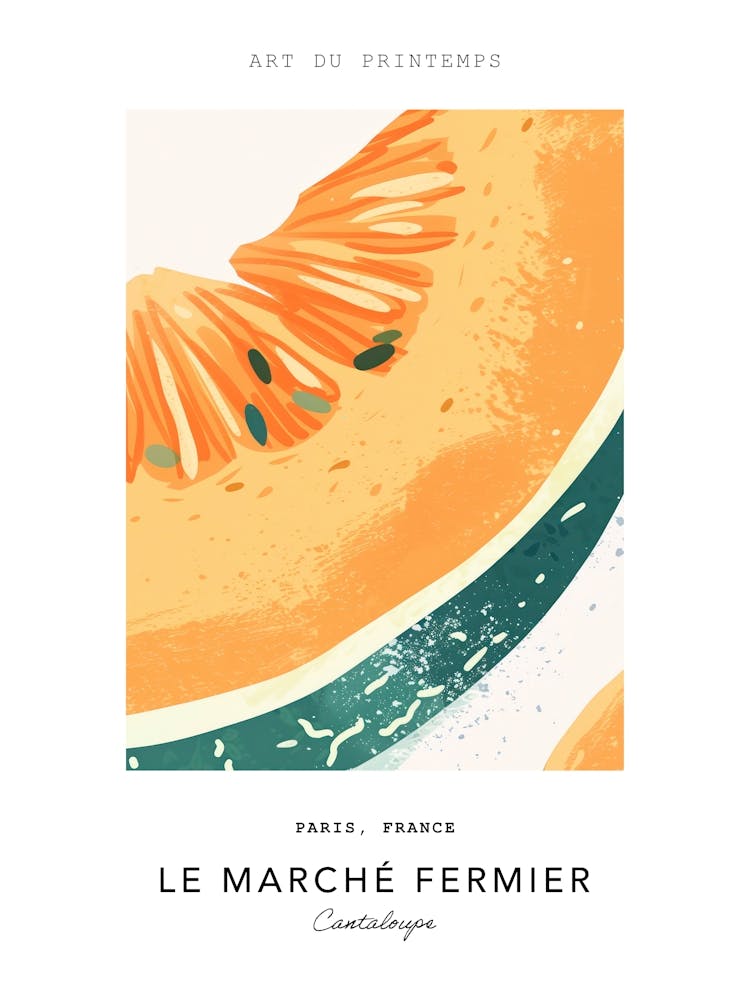 Cantaloupe Le Marche Fermier Poster 1