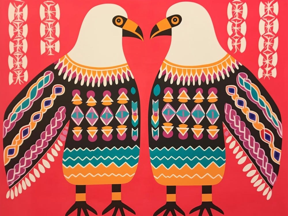 Albatross 3 Folk Style Animal Illustration