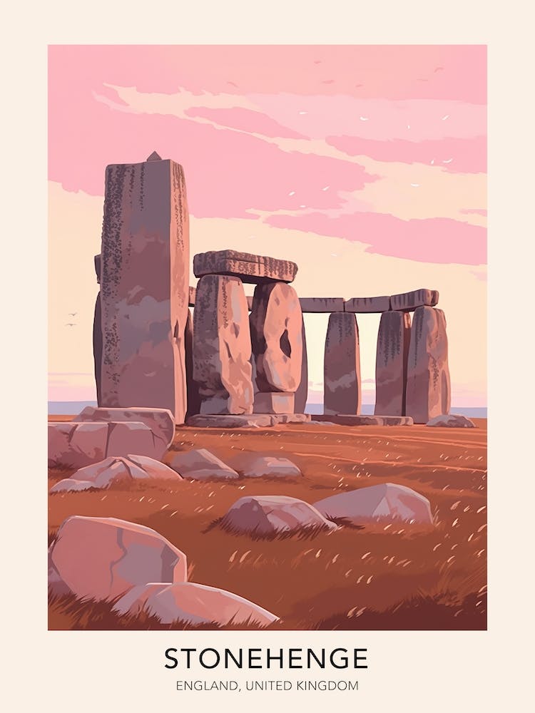 Stonehenge England Reiseplakat