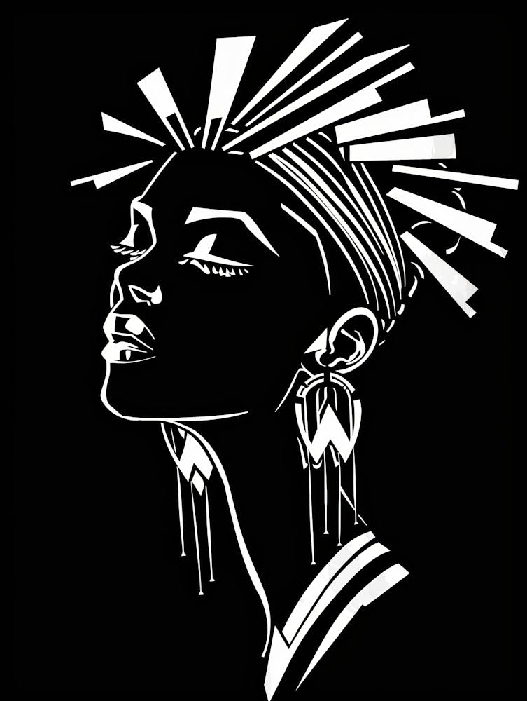 African Woman With Earrings 15