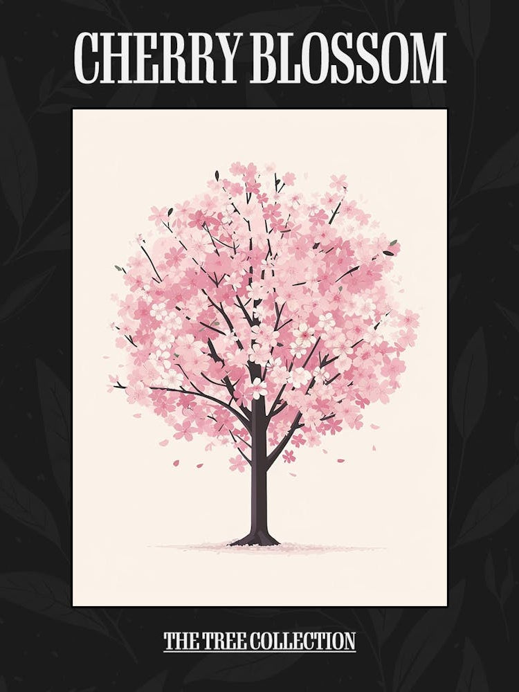 Cherry Blossom Tree Pixel Illustration 1 Poster