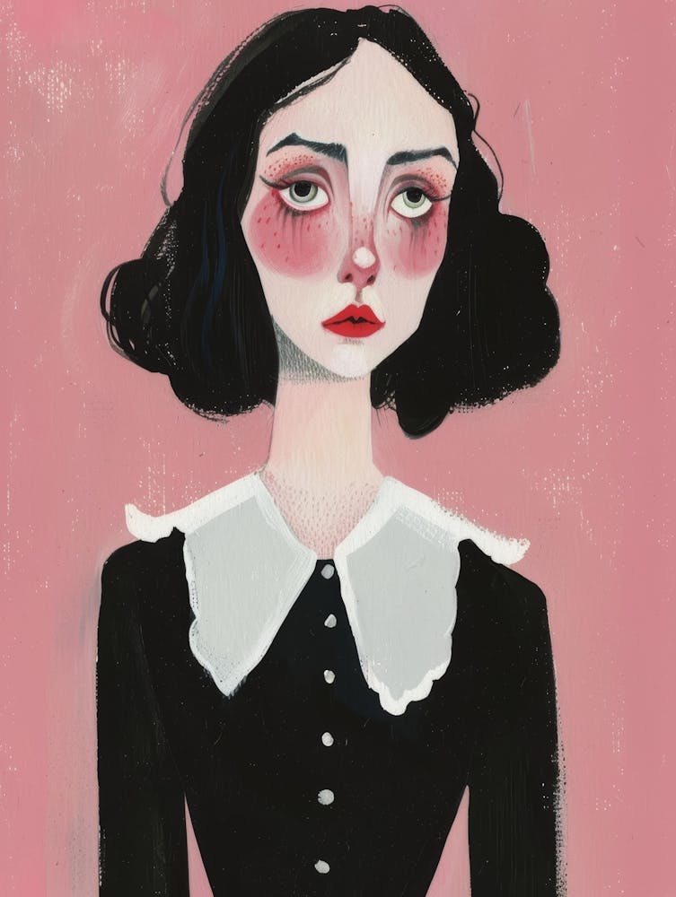 Girl With Black Hair 1