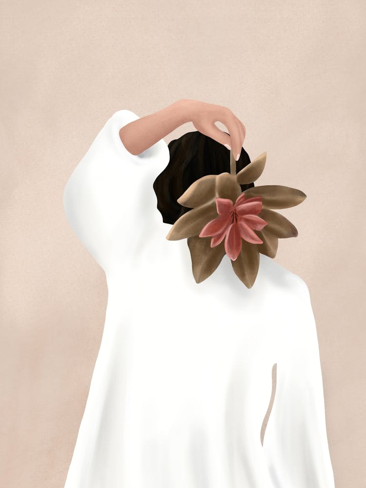 With a Flower