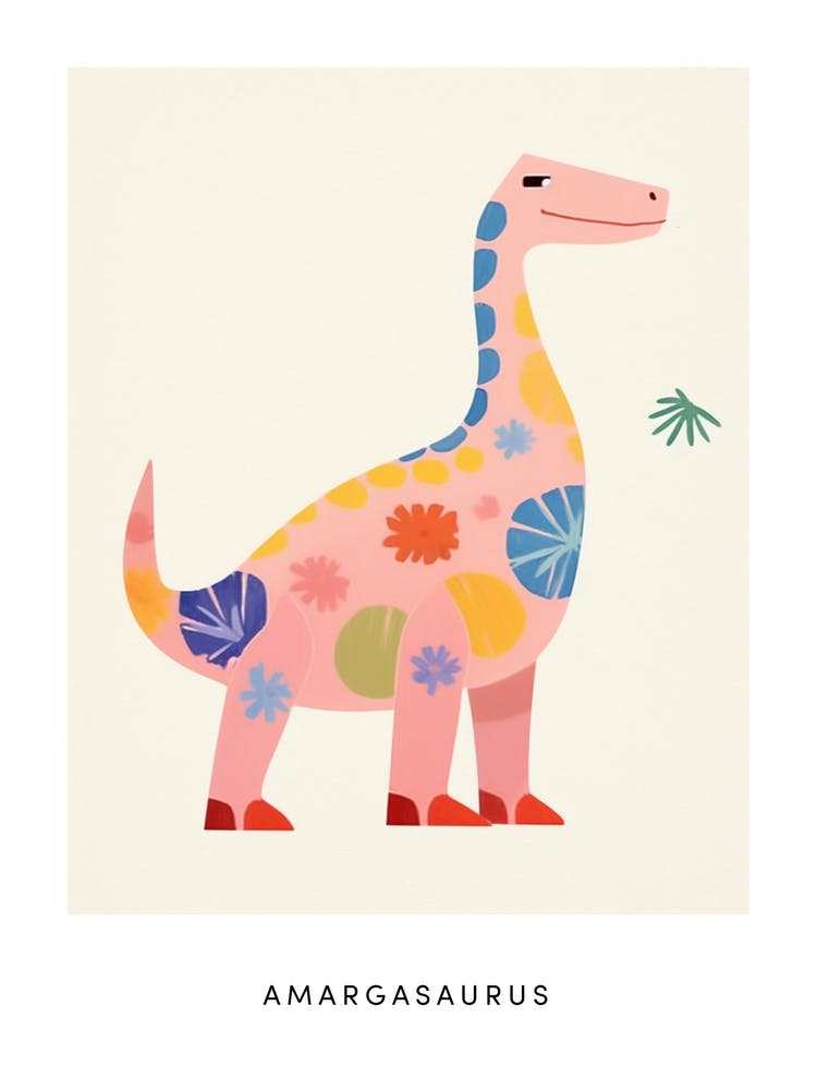 Nursery Dinosaur Art Amargasaurus 1 Poster