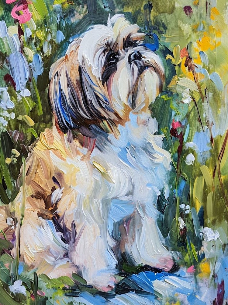 Shih Tzu Acrylic Painting 2