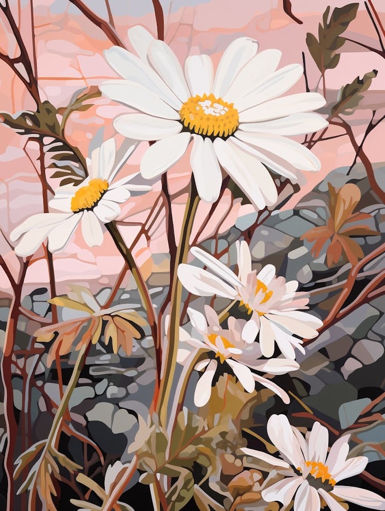 Daisy 2 Flower Painting