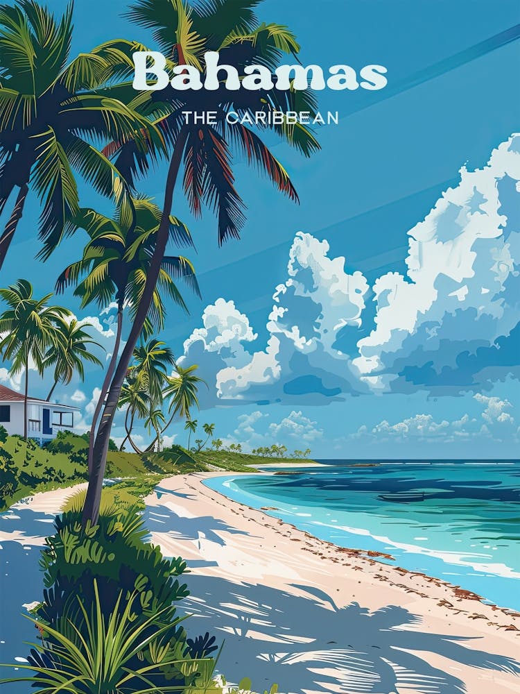 The Bahamas Summer Digital Travel Art