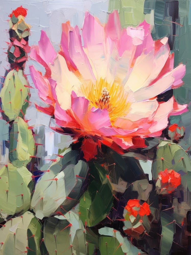 Cactus Painting Gymnocalycium 1
