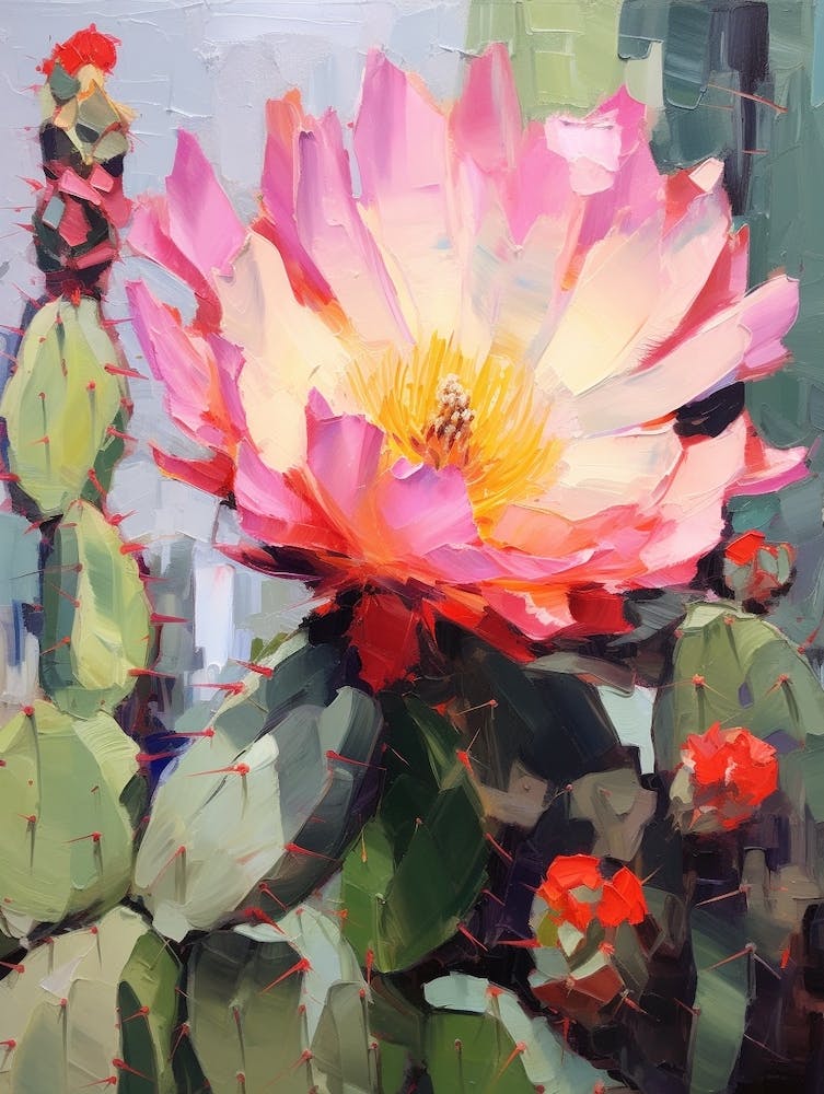 Cactus Painting Gymnocalycium 1