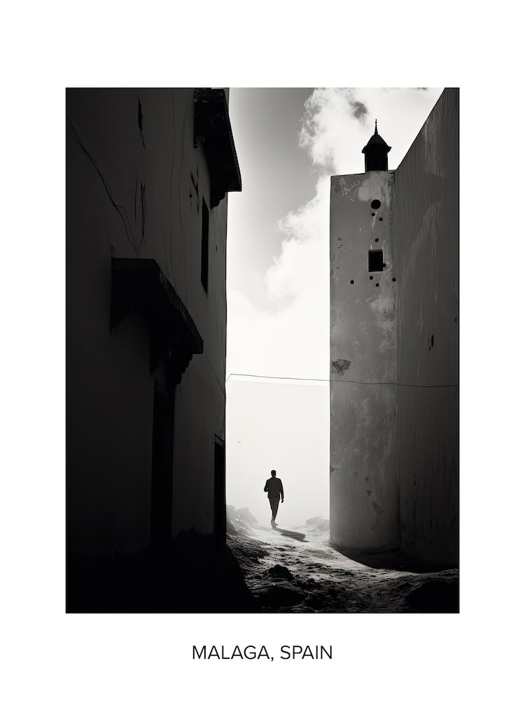 Poster Of Marrakech, Morocco, Photography In Black And White 2