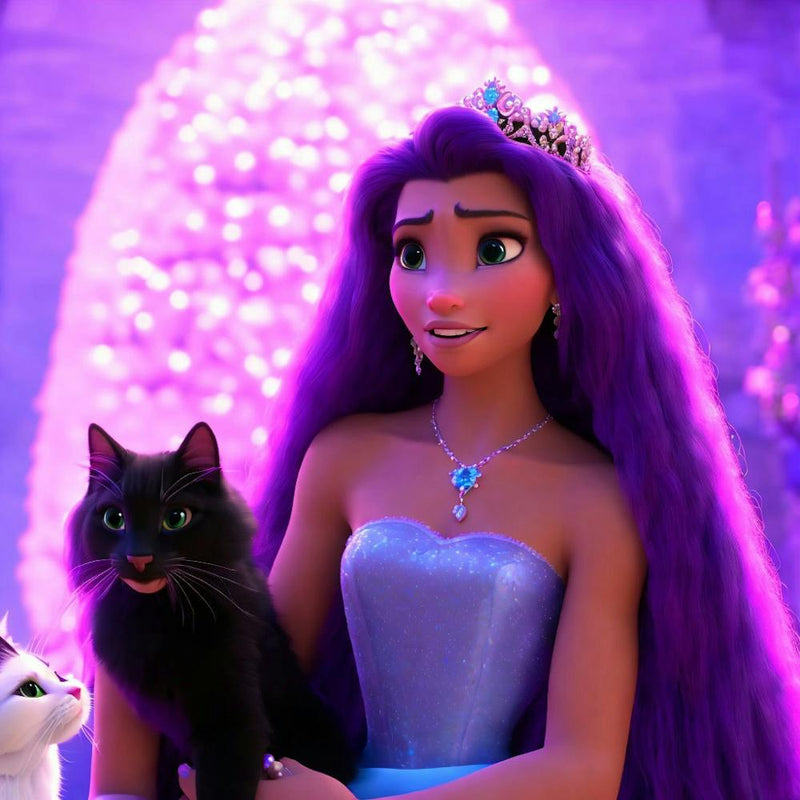 The sad princess with long hair