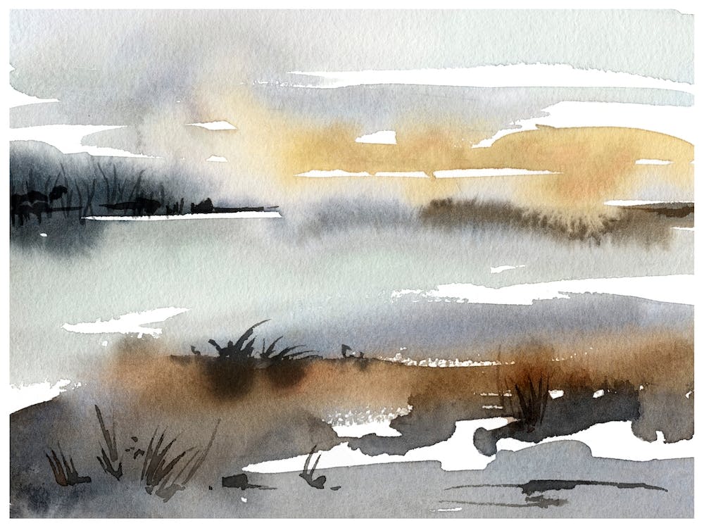 Abstract Watercolor Landscape 1