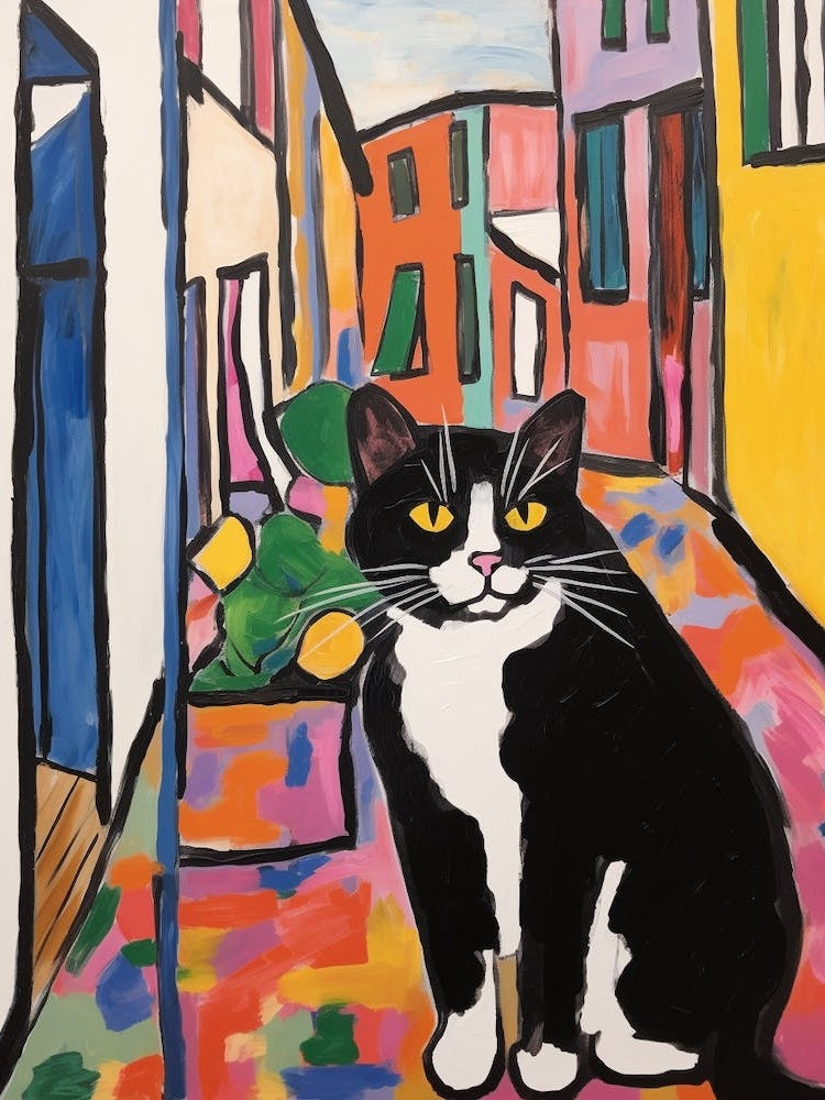 Painting Of A Cat In Modena Italy