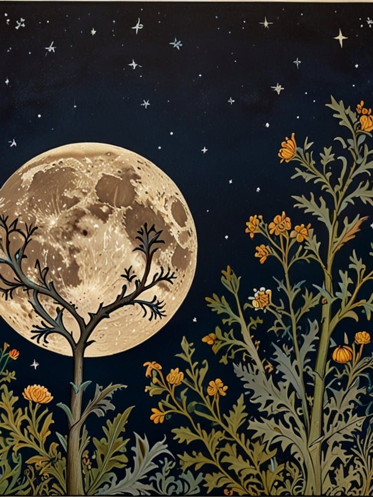 William Morris Moonlight In The Garden 17