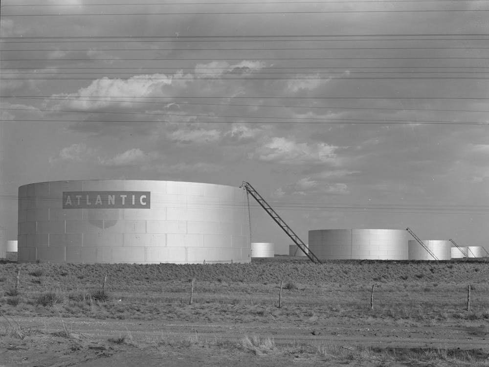 Oil Tanks Near Midland, Texas By Russell Lee