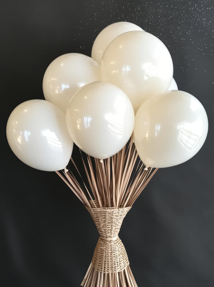 White Balloon Bouquet