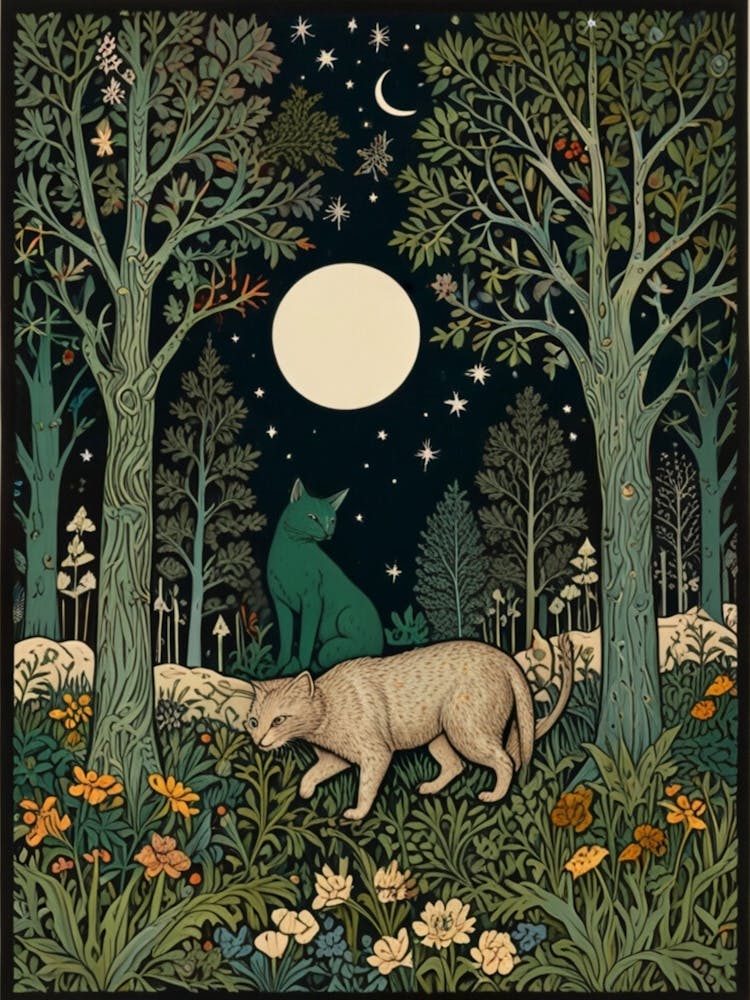 William Morris Cat In The Woods 17