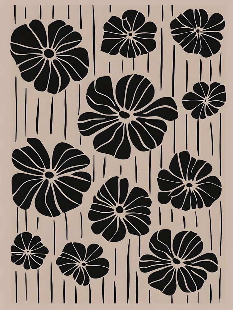 Black And White Flowers 1