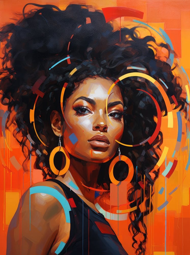 Femme Africaine Avec Afro 2