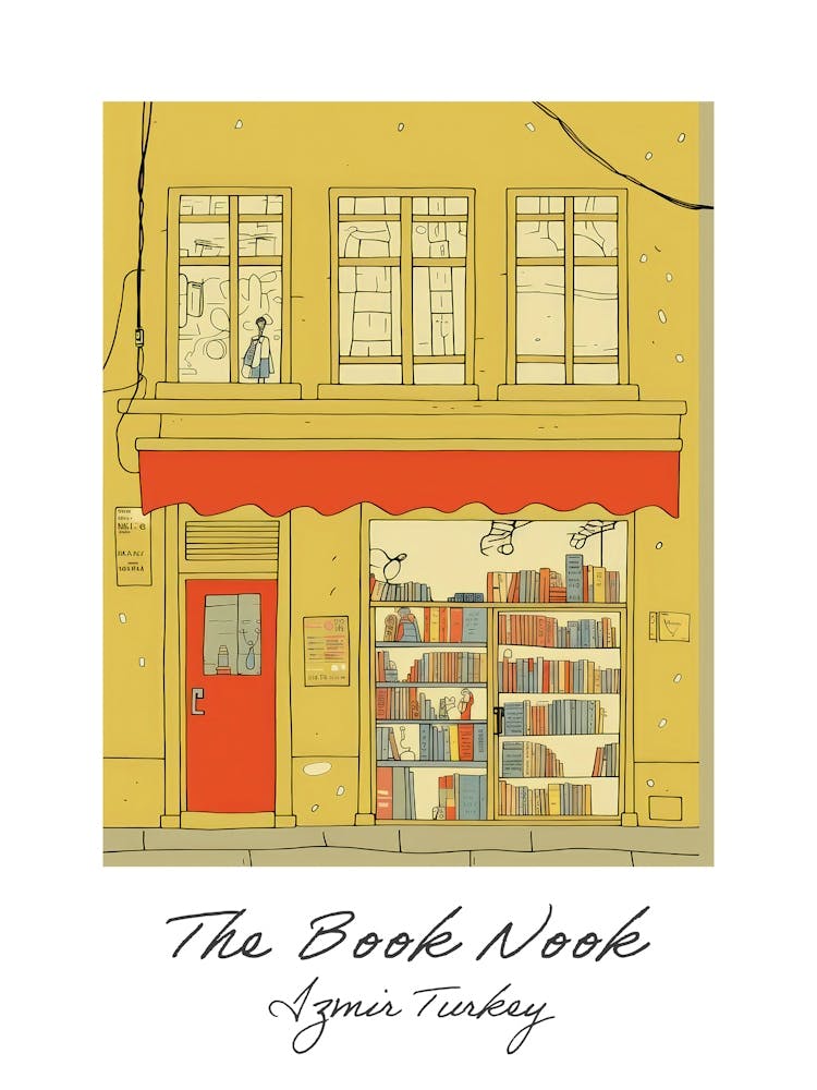 Izmir Turkey The Book Nook Pastel Colours 4 Poster