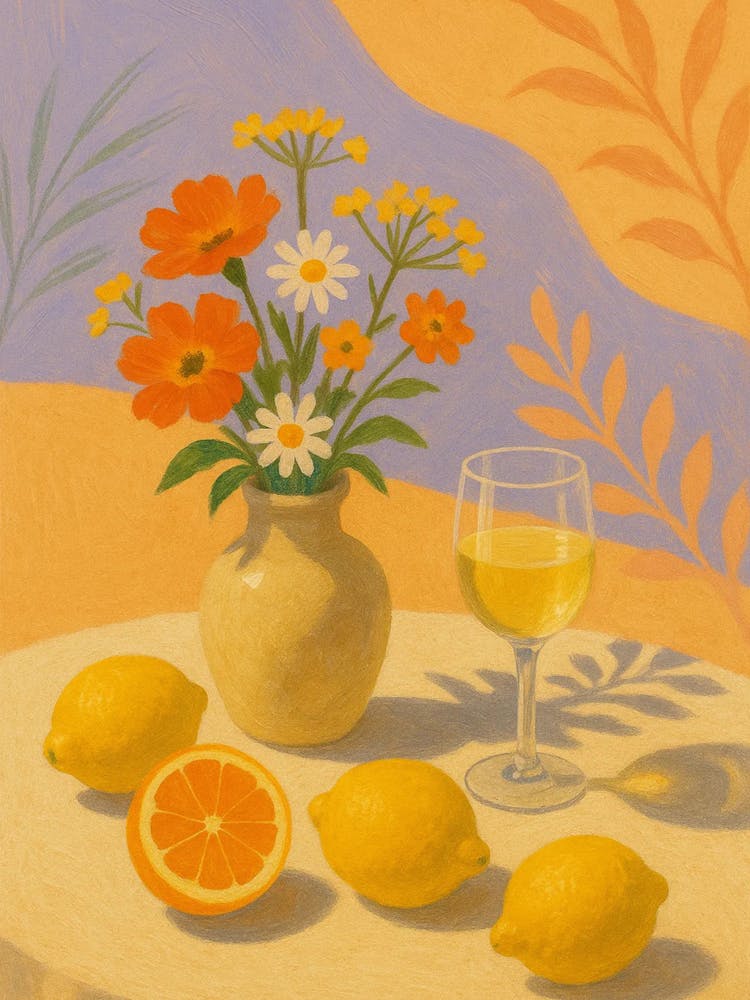 Oranges And Flowers 1
