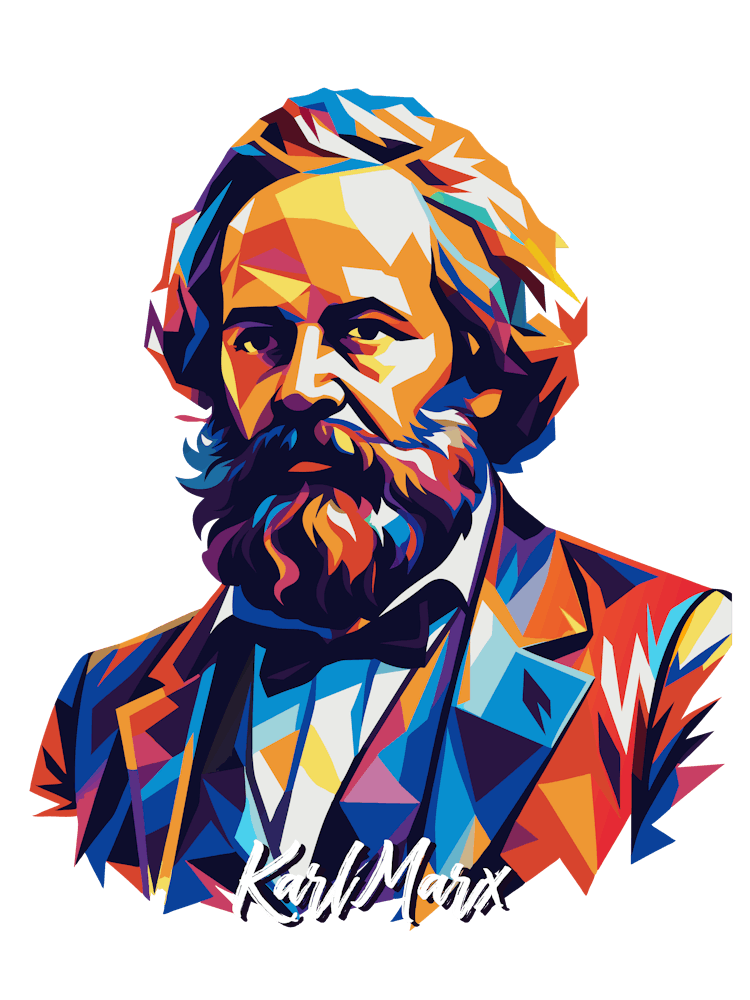 Karl Marx 02 Portrait WPAP Pop Art