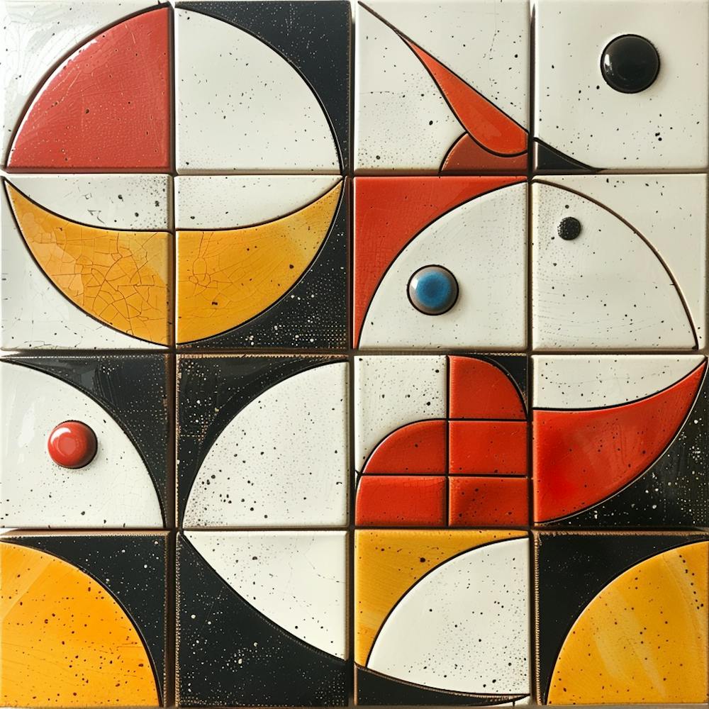 Abstract Tile Wall Art