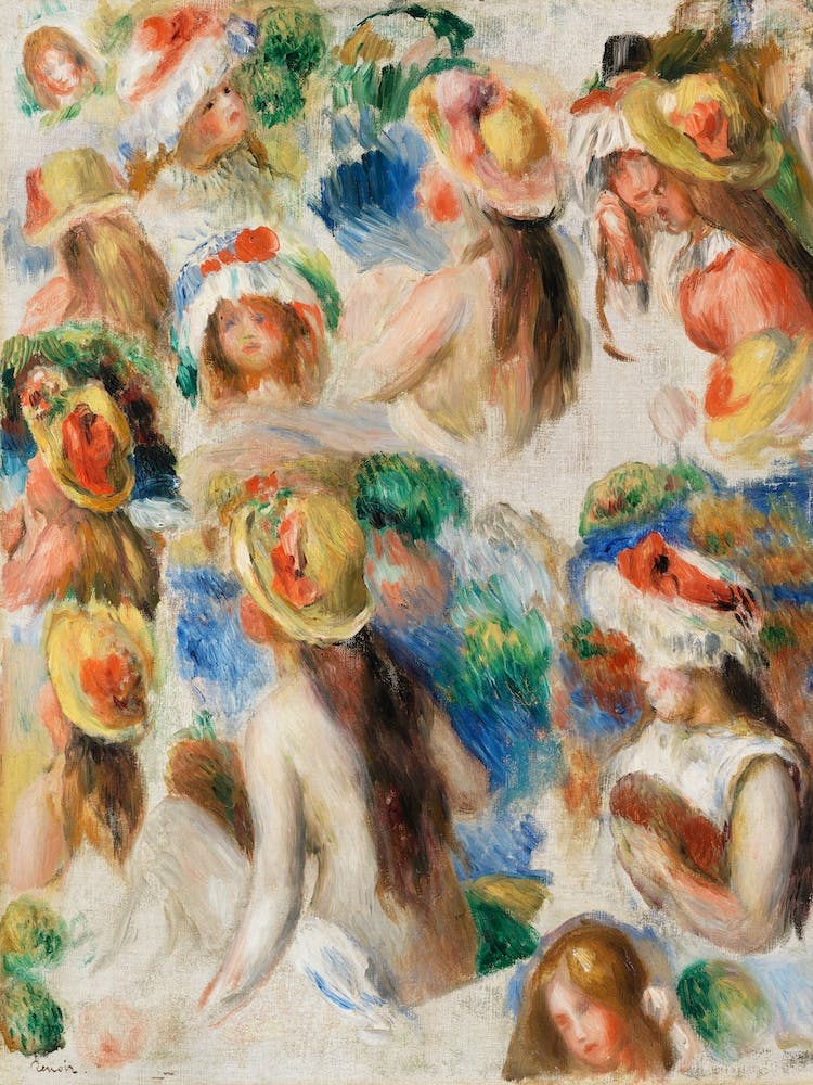 Study Of Heads, Pierre Auguste Renoir