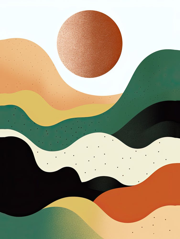 Abstrakte Odyssee; Vintage Risograph Reise
