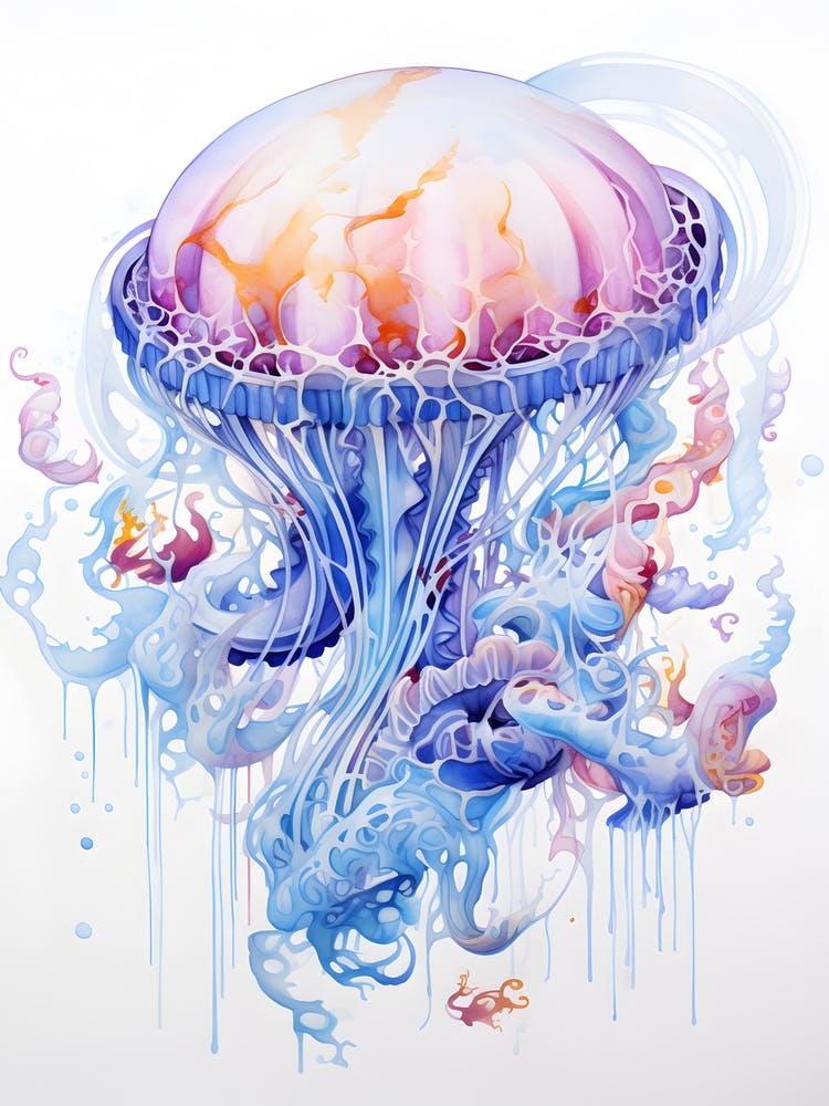 Colourful Jellyfish Art