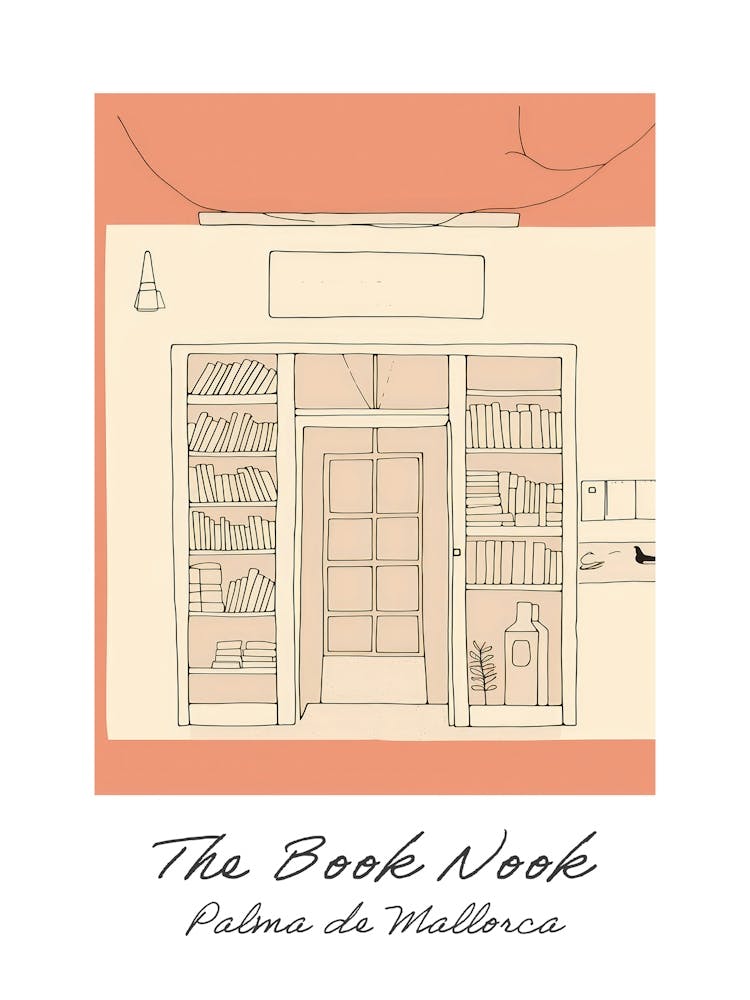 Palma De Mallorca The Book Nook Pastel Colours 3 Poster