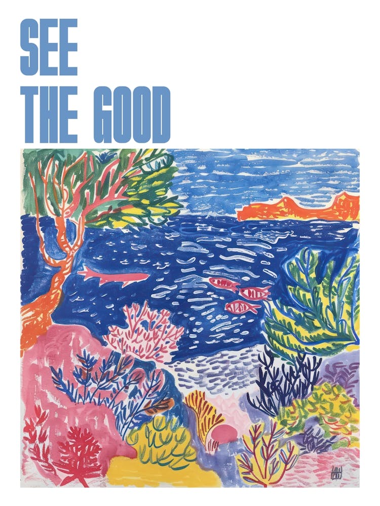 See The Good Poster Seaside Doodle Matisse Style 8