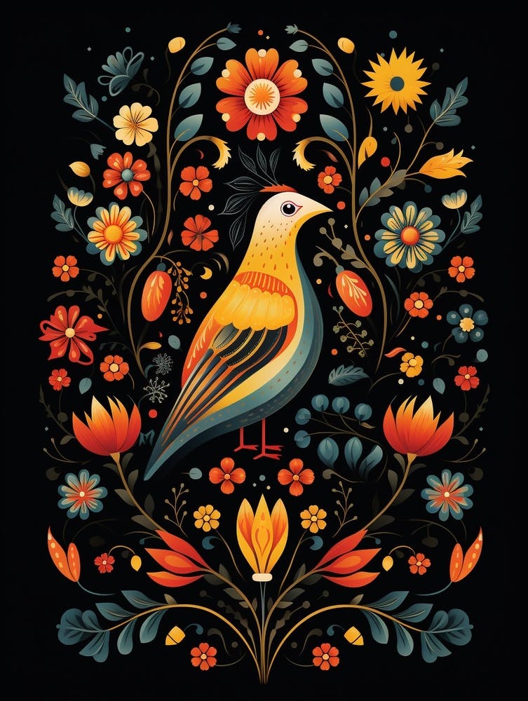 Volksvogel-Illustration Rebhuhn 2