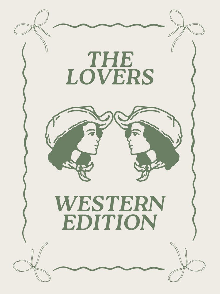 The Lovers Western Edition | Lesbian Wall Art | Cowgirl Decor | WLW Decor | Western Neutral LGBTQIA+