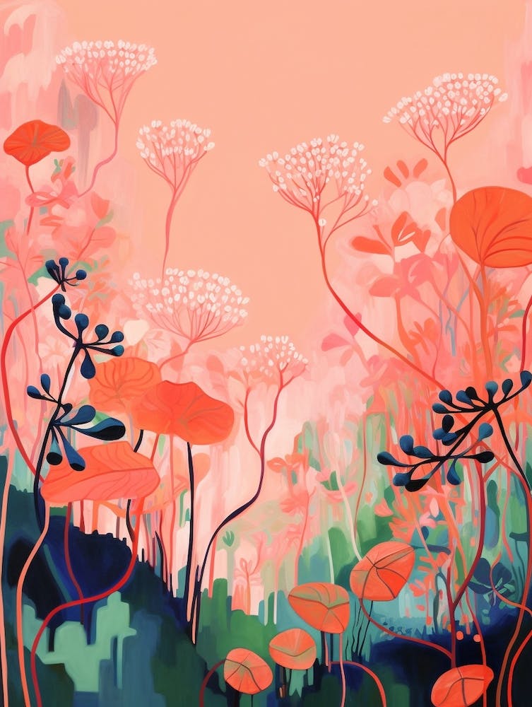 Boho Wildflower Painting Meadow Rue 2