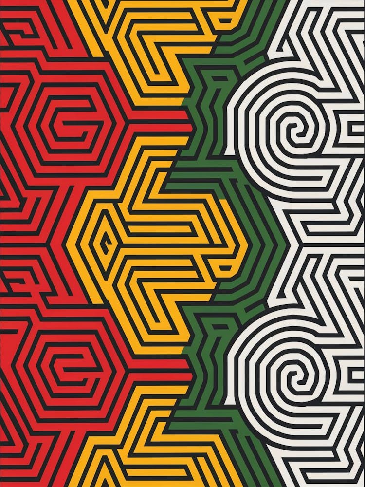Afrocentric Patterns Folk Art 1