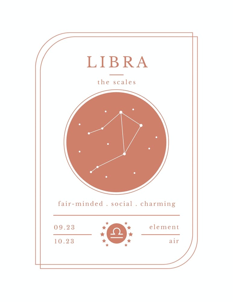 Libra Zodiac Sign | Terracotta