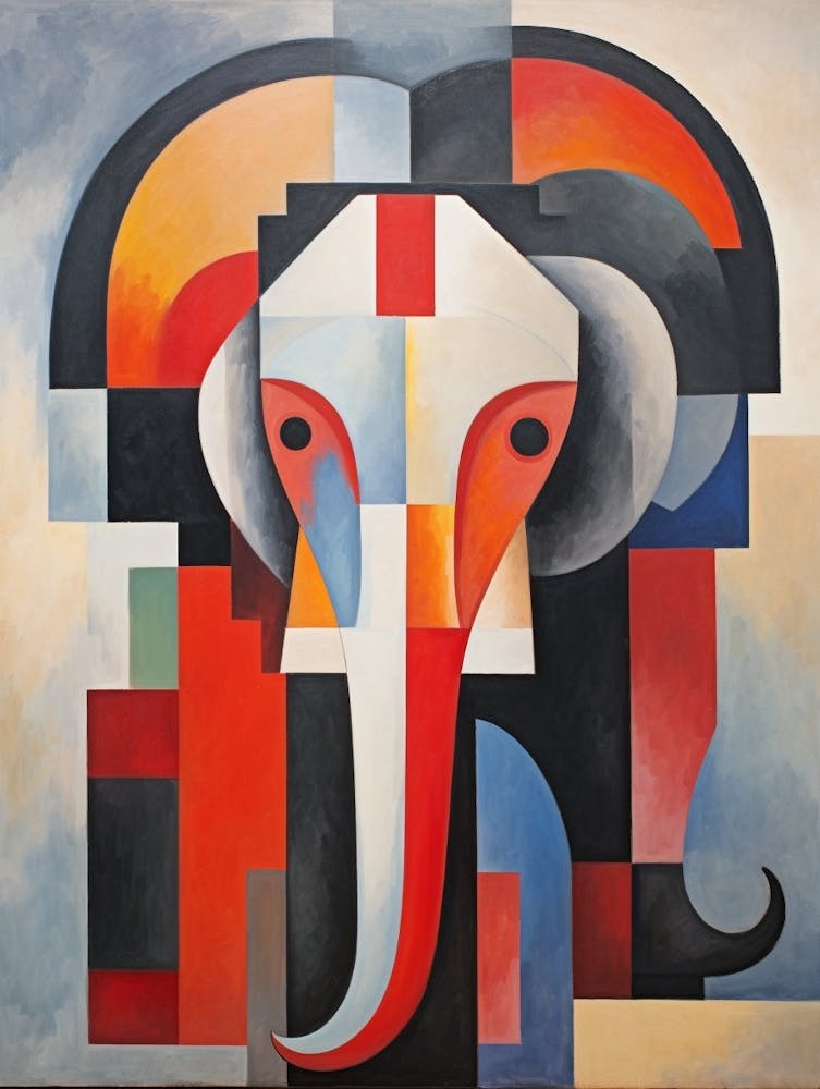 Elephant Abstract Pop Art 8