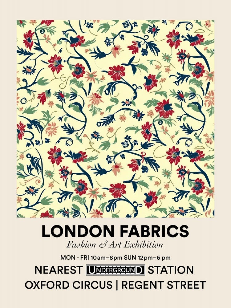 Poster Floral Dream London Fabrics Blumenmuster 4